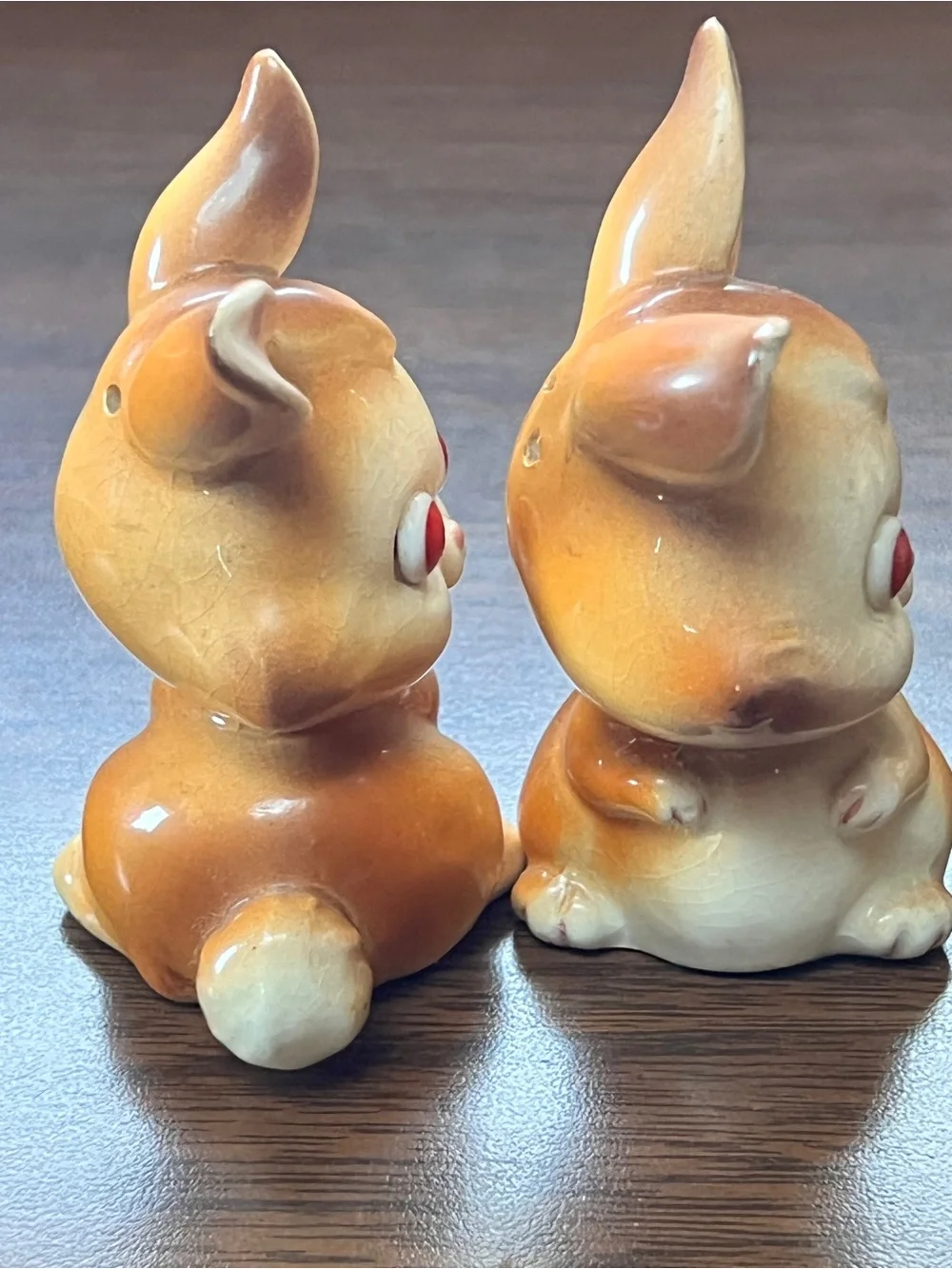 Vintage Ceramic Rabbit Salt and Pepper Shakers - Made in Japan